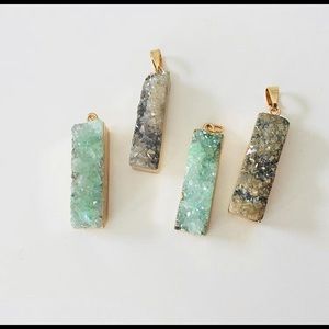 Druzy gold plated pendant